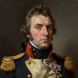 Portrait of a Napoleonic admiral, male, detailed face, fantasy, highly detailed, cinematic lighting, digital art painting by greg rutkowski