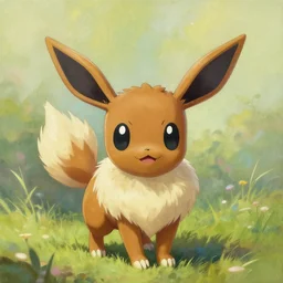 a very cute eevee, beautiful painting by artgerm and greg rutkowski and ilya kuvshinov
