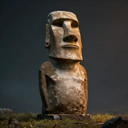 Single Moai statue, Epic lighting, trending on artstation, artstationHD, artstationHQ, unreal engine, 4k, 8k