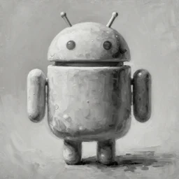 soft android concept art oil painting, black and white, by jama jurabaev, highly detailed, brush hard, artstation