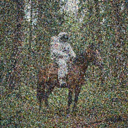 american astronaut, riding a horse in a forest, plants environment, wide angle, cinematic lighting, atmospheric, realistic, octane render, highly detailed, color graded, in the style of craig mullins