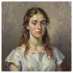 portrait of a greek woman ( 3 5 ) from greece in 2 0 2 1, an oil painting by ross tran and thomas kincade
