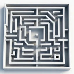 footpath maze, overhead view, detailed