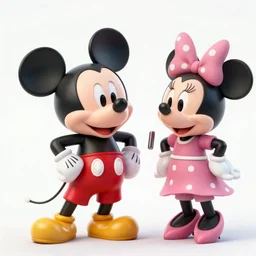 Mickey Mouse getting a spanking from Minnie Mouse, realistic, high detail,