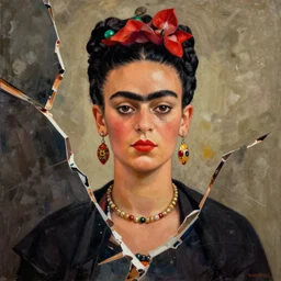 broken column painting by frida kahlo, ultradetailed, artstation, 4 k