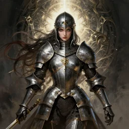 symmetry!! okami portrait of a female crusader, unholy, intricate, highly detailed, dynamic lighting, digital art, digital painting, artstation, terence nielsen, sharp focus, illustration, art by artgerm and greg rutkowski and moebius, 8 k