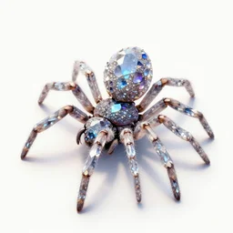 a spider made of crystal gems, fantasy art