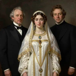 Richard Schmid and Jeremy Lipking portrait painting of a young beautiful woman priestess victorian orientalist in elaborate costume