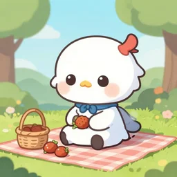 cute chibi harpy picnic