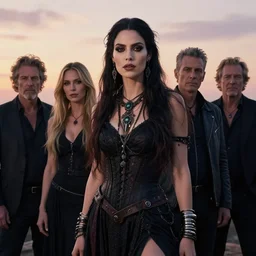 photographic portrait of a stunningly beautiful gothic amazonian female in soft dreamy light at sunset, contemporary fashion shoot, by edward robert hughes, annie leibovitz and steve mccurry, david lazar, jimmy nelsson, breathtaking, 8 k resolution, extremely detailed, beautiful, establishing shot, artistic, hyperrealistic, beautiful face, octane render