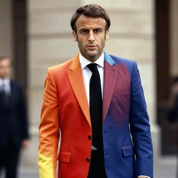 Emmanuel Macron, colorful suits in American Psycho (1999)