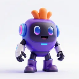 Cybernetic Jollibee Gaming Mascot, Neon, Cyberpunk
