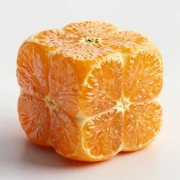 a professional photographic picture of a cubic orange, realistic hyperdetailed 8k ultradetail cinematic