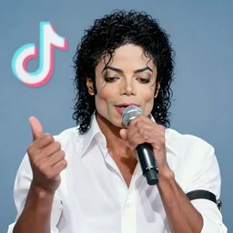 Michael Jackson making a Tiktok video