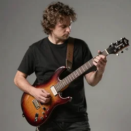 yaroslav belov plays on electroguitar, 4 k, ultrares, award - winning, deviant art, trending on artstation, highly detailed
