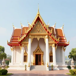 Thai temple, 3d render