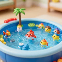 fisher price public pool, california, in 2 0 1 5, sharp focus, scene from tv show hyper detailed 5 5 mm 8 5 mm, toy photography, made out of plastic