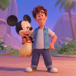 markiplier in the style of a modern disney movie