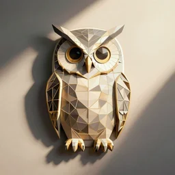 owl vector polygon geometric, line art