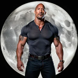 Dwayne Johnson on the moon