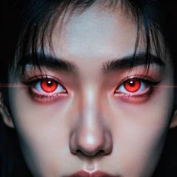 “laser beam eyes, album art in the style of James Jean”