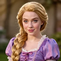high detailed portrait of rapunzel grown up