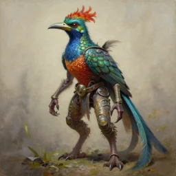 detailed full body concept art illustration, oil painting on canvas of a quetzalcoatl, biomutant, dystopian, micro detail, octane render, 4K