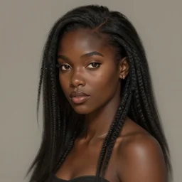 A beautiful black female, highly detailed, digital painting, artstation