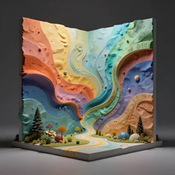 : soft abstract colorful art installation zbrush vr dalle2 3d render octane unrealengine