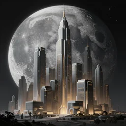 a modern city on the moon, matte painting, brutalist architecture, beautiful glowing lights, sci - fi, stunning, intricate, elegant. highly detailed, digital painting. artstation. smooth. sharp focus. illustration. art by artgerm and greg rutkowski and alphonse mucha,