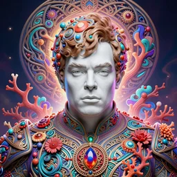 portrait of elton john as the hulk, hyperdetailed illustration by irakli nadar and alexandre ferra, volumetric lighting, celtic fantasy art, psychedelic, intricate, hyper detailed, smooth, vibrant aura, intricate linework, white porcelain skin, faberge, coral