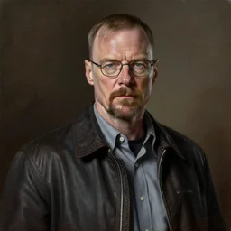 walter white in resident evil, painting, high quality
