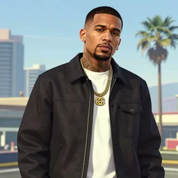 Gucci Mane in GTA V, cover art by Stephen Bliss, artstation