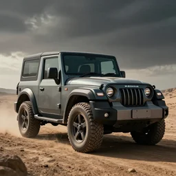 Mahindra thar, an epic fantasy, dramatic lighting, cinematic, establishing shot, horizon forbidden west, extremely high detail, photorealistic, cinematic lighting, by simon stalenhag
