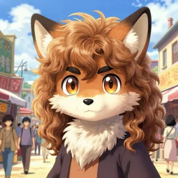 furry fursona, character portrait of jeff bridges with gorgeous detailed eyes in the marketplace in the sky, color page, tankoban, 4 k, tone mapping, doll, akihiko yoshida, james jean andrei riabovitchev marc simonetti, yoshitaka amano, long hair, curly, h. hydrochaeris
