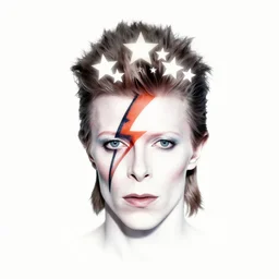 stars forming the face of david bowie