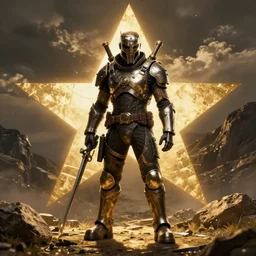 doom slayer, dieselpunk, cosplay, photography, full height, front view, golden ratio