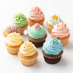 colourful cupcakes