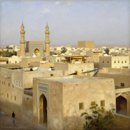 sana'a old city, by dean cornwell, by james whistler