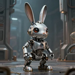 film still of a mechanical bunny in a marvel movie, science fiction industrial hard science concept art, 8K render octane high definition cgsociety, photorealistic, unreal engine 5