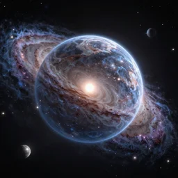 a perfect sphere within a sphere within another sphere sphere outside a sphere Cosmic Galaxy Hyperrealism 8k