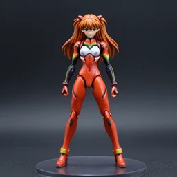 a miniature model Asuka from evangelion , 4K, award winning photo 35mm