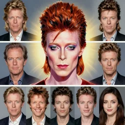 a portrait of david bowie. by shin hanga and kawanabe kyosai and cory loftis and rossdraws and wlop and jung gi kim rule of thirds