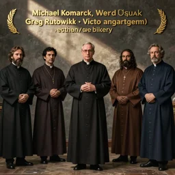 a priest, photorealistic by michael komarck, greg rutkowski, victo ngai, artgerm, willem claesz heda and j. dickenson