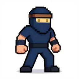 ninja warrior pixelart