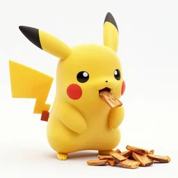 pikachu eating glasses doritos, photo, HD, high quality, dslr studio light