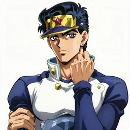 jean - luc melenchon, anime style, jojo bizarre adventure