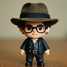 johnny depp with a hat as nendoroid, kodak film