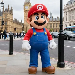 london in style of super mario,