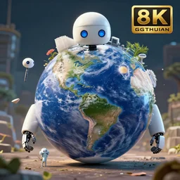 android robots attempt to escape and conquer earth!, realistic, 8 k, extremely detailed, cgi, trending on artstation, hyper - realistic render, 4 k hd wallpaper, premium prints available, octane render, award winning, by greg rutkowski